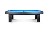 Regal Slate Billiard Pool Table with Professional 1" Thick 3 pcs Slate (Sleek Ebony, 8FT 98x56)