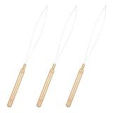 3 PCS Hair Extension Loop Tool, Extension Bead Loop Tool, Bead Threader for Hair or Feather Extensions