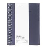 Cloth & Paper Exotic Spiral Notebook, Bluish-Gray | CP Petite 4.75" × 6.25" Graph Paper Notebook for Diagrams, Charts & Technical Note-Taking – Spiral Bound Journal with with Heavyweight Paper [Spiral-bound]