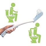 Juvo Toilet Aid - Personal Bottom Wiping Tool, Bathroom Mobility Aid for Disabled, Elderly, and Surgery Recovery - 18" long wand with hygienic cover