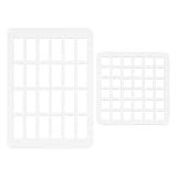 BENECREAT 2pcs Rectangle Swatching Template Stencil, Acrylic Drawing Stencils Paint Stencils for Fabric Walls Crafts Arts Paper Home Decoration, 8.26x5.7 Inch