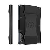 Ridge Wallet for Men - Slim Minimalist Compact Wallet and Card Holder, RFID Protected Front Pocket Wallets for Men with Integrated Cash Strap (Royal Black)
