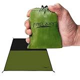 Frelaxy Pocket Picnic Blanket, Waterproof Sandproof Beach Mat, Compact Camping Tarp for Festivals, Hiking, Travel, Outdoor Recreation (Army Green, 28'' x 47'')