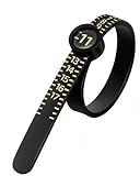 Meowoo Ring Sizer Measuring Tool with Magnifier, for Ring Measurer and Ring Sizer Clear and Intuitive Reading. Plastic Ring Sizer with Lens, 1-17