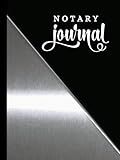 Hardcover Notary Journal: 8.5x11 Large Notarial Logbook / With 200 Numbered Pages - Two Record Logs Per Page / 400 Records / Ledger Book Gift For Signing Agents / Black Silver Metallic Art