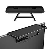 TETVIK TV Screen Top Shelf Monitor Shelf Adjustable Computer Screen for Office Desk, Cellphone Stand, Media Box, Game Console, Router 11.8 x4.7 inch TV Tray Stand Mount Storage Organizer Bracket