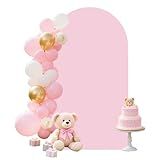 6.6ft Pink Fabric Arch Backdrop Covers Spandex Cloth Fabric Cover for Arch Back Drop for Theme Parties Wedding Baby Shower Girl's Gathering Outdoor Decorations