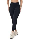 UNISSU Hugcurve No Front Seam High Waisted Workout Leggings for Women Buttery Soft Yoga Pants Gym Athletic Tights - 25'' Black Medium