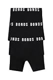 Bonds Women’s Boxer Briefs 3-Pack – Mid-Length, Soft Cotton, Everyday Comfort Underwear Black/Black/Black