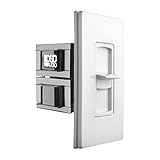 OSD Audio 100W Sleek, Modern, Minimalist Design in Wall Volume Control, Slider White Impedance Matching SLS100