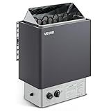 VEVOR Sauna Heater,220V Electric Sauna Stove, Steam Bath Sauna Heate 3h Timer and Adjustable Temp for Max. 176-318 Cubic Feet, Home Hotel Spa Shower Use (6KW) FCC Certification