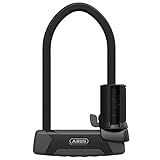 ABUS U-Lock Granit XPlus 540 and SH B Bracket, Bike Lock with XPlus Cylinder as Tamper Protection and Illuminated Key, ABUS Security Level 15, Black, Black/Grey, 30 cm
