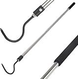Gzlozak Snake Hook Heavy Duty, Snake Hook Retractable 35"-65" Catcher Hook for Rattlesnakes Ball Python Rattle Cobra Removal Non-Slip Foam Handle and Thickened Stainless Steel