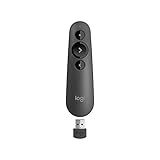 Logitech Wireless Presenter R500s, PowerPoint Clicker with Laser Pointer, Wireless Presentation Clicker Remote