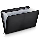 ENGPOW Legal Size Expanding File Folder Important Document Organizer Fireproof Document Bag with 13 Pockets,Color Labels,Non-Itchy Silicone Coated Portable File Wallet Large Capacity(16" x 10.6")