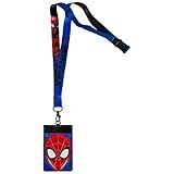 MONOGRAM Marvel Spider-Man Face Logo ID Card Holder Lanyard, One Size