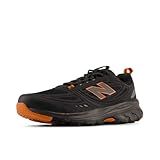New Balance Men's 410 V9 Trail Running Shoe, Faded Black/Team Orange, 9