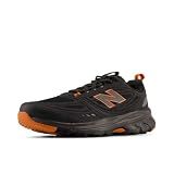 New Balance Men's 410 V9 Trail Running Shoe, Faded Black/Team Orange, 10.5