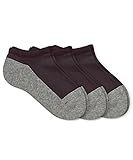 Jefferies Socks Girls Boys Seamless Cushion School Sport Low Cut Socks 3 Pair Pack (as1, alpha, m, regular, Black/Grey, Medium)