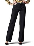 Lee Women's Ultra Lux Comfort with Flex Motion Trouser Pant Black 8 Medium