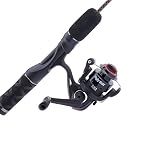 Ugly Stik GX2 Ice Spinning Reel and 32" Fishing Rod Combo, 1-Piece, Graphite and Fiberglass Rod with Clear Tip Design