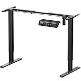 ErGear Electric Stand up Desk Frame,4 Memory Height Settings Height Adjustable Table Legs, Sit Stand Desk Frame Up to 47.2", Ergonomic Standing Desk Base Workstation, Black Frame Only