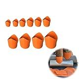 MORDUEDDE 10 Pcs Leather Pipe Cutting Guides Set - Precision Saddle Insulation Cutting Guide Tool ¾" to 8" Templates, Multi-Size Tube Cutter Kit for Plumbing