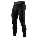 HYCOPROT Men's Compression Pants Athletic Tight, Leggings Base Layer Bottoms for Running Workout Sports Yoga Basketball Black
