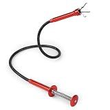 24" Magnetic Pickup Tool with 4-Claw Grabber, Flexible Retrieval Tool, Bendable Hose Reacher Pickup Sweeper, Flexible Long Handy Reaching Assist Tool for Litter Pick Home Sink Drain Grabber
