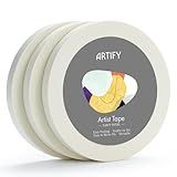 ARTIFY Artist Tape for Drafting Art, 0.5" *3 Pack White Masking Tape for Watercolor Painting Drafting Canvas Framing and All Paper Media, for Craft, Office, School, 540FT Long Total