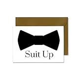 Suit Up Cards with Gold Envelopes - 8 Pack - Wedding Proposal Invites for Groomsmen, Best Man, Ushers & Bridal Party - Multi-Use Set for Formal Events
