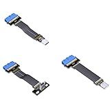 ADT-Link USB 3.1 Front Panel Header Int.19p to USB-C Type C Connector Extension Wire Cable for A4-ITX Chassis Customized Side Panel USB Type-C Port (30cm, T7B-F1A)