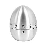 U/S Egg Kitchen Timer Cute Manual,Stainless Steel Metal Mechanical Visual Countdown Cooking Timer with Loud Alarm for Kids Cooking Tools