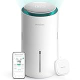 Provirtec MistFree Smart Humidifier for Bedroom, Evaporative Humidifier No White Dust, Auto Humidity & APP Control, 3L Water Tank Easy to Clean, Sleep Mode, Timing, Humidifiers for Home/Office(White)