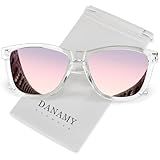 DANAMY Sunglasses Womens Polarized Sunglasses for Women Trendy Designer Mirrored UV400 Protection Sun Glasses