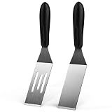 2Pcs Stainless Steel Mini Spatula for Kitchen Cooking Baking Serving