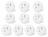 Geevon 8 Pack Water Leak Detectors, 100dB Water Sensor Alarms Flood Detector for Basements, Bathrooms, Laundry Rooms, Kitchens, Garages, and Attics, Water Alarms Battery-Operated (Battery Included)