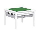 UTEX 2 in 1 Kids Construction Play Table with Storage Drawers and Built in Plate (White)