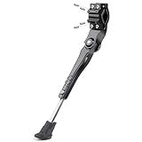 CyclingDeal Adjustable Bicycle Kickstand Rear Mount Type - for Mountain Bikes MTB & 700C Road Hybrid Bikes Kids Bikes - Premium Quality Aluminium Alloy with New Clamp Design - for 24" - 29" & 700c