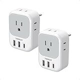TESSAN European Travel Plug Adapter 2 Pack, Type C Plug