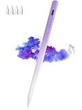 Stylus Pen for iPad(2018-2025), Pad Pencil 10th Generation with Palm Rejection, Active Digital Pencil Compatible with Apple iPad 6/7/8/9/10/A16, Pro 11"/12.9"/13"/M4, Mini 5/6, Air 3/4/5/M2/M3 -Pueple