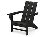 POLYWOOD AD420BL Modern Adirondack Chair, Black