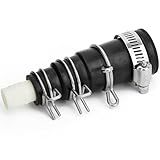Dishwasher Drain Hose Adapter Compatible with Insinkerator Garbage Disposals, Rubber Drain Connector Kit Include 1 Hose Clamp and 3 Spring Clamps