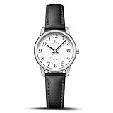LN LENQIN Ladies Watches Analog Quartz Watch for Women Waterproof Women's Wrist Watches Easy Reader Womens Watch with Leather Strap（Black Silver White）