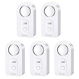 Govee Water Leak Detectors 5 Pack, 100dB Adjustable Audio Alarm Sensor, Sensitive Leak and Drip Alert, for Kitchen Bathroom Basement (Cannot Connect to Wi-Fi Directly)