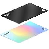 EYLET Digital Business Card, No Subscription, Tap to share. 2 Pack, a Black plus a Silver Prism NFC enabled cards with QR code.