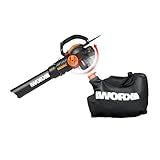 WORX WG512 12 Amp Trivac, 3 in 1 Electric Leaf Blower, Leaf Vacuum & Leaf Mulcher for Lawn Care