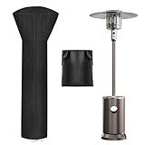 OutdoorLines Waterproof Outdoor Patio Heater Covers with Zipper and Storage Bag, Dust-Proof UV-Resistant Windproof Propane Heavy Duty Heater Cover for Standing Heater, 1 Pack-89Hx33Dx19B inch Black