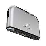 STATIONPC PocketCloud Portable NAS, M.2 NVMe & SD Card Slots, Up to 8TB Capacity (Diskless), One-Click Backup, Wi-Fi 6 Support, LCD Display & App Control, Dual 3200mAh Batteries for Outdoor Use