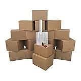One BedRoom 18 Moving Boxes Basic Moving Kit: Boxes, Packing Supplies, & Tape.